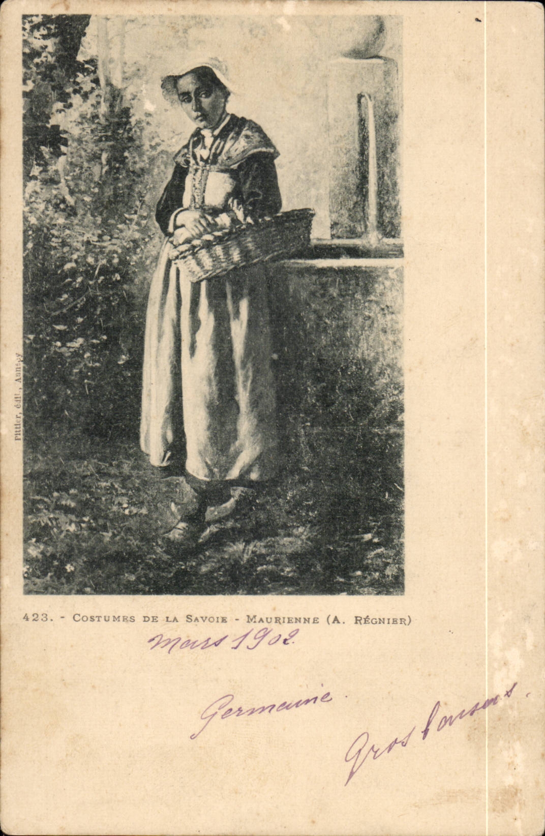 Costumes de la Savoie - Maurienne (A. Régnier) — 423 — P. Lutter, édit. Annay