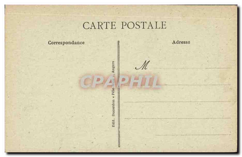 CPA Costume Folklore Anjou Coiffe de Cahlonnes sur Loire et Saumur TOP — Verso