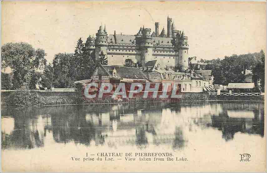 CPA CHÂTEAU DE PIERREFONDS Vue prise du Lac