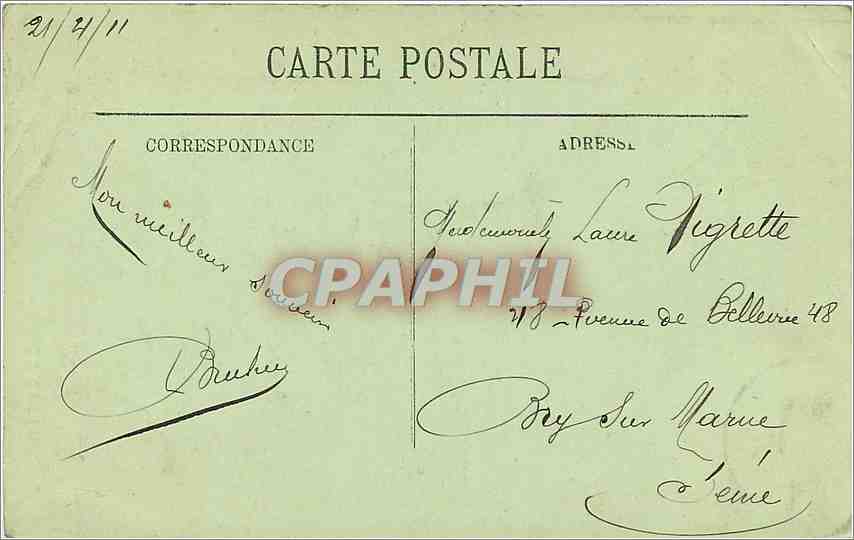 CPA BAGNOLES-DE-L'ORNE - Hotel de l'Etablissement Thermal — Rückseite