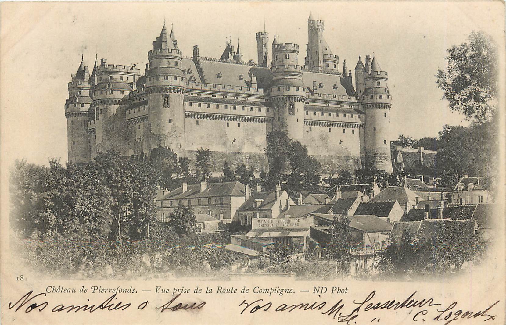 Château de Pierrefonds — Vue prise de la Route de Compiègne — ND Phot