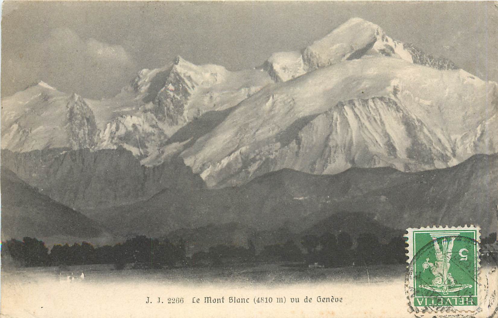 CPA Mont-Blanc vu de Genève