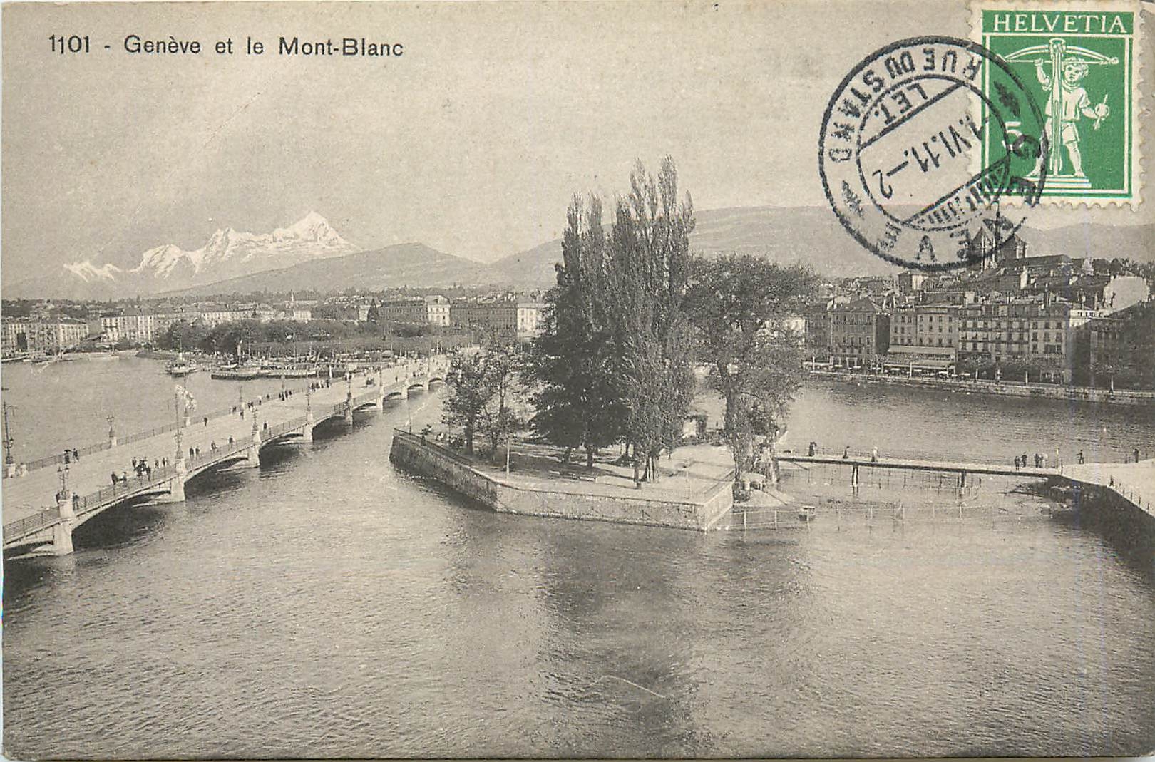 CPA GENEVE et le Mont-Blanc 