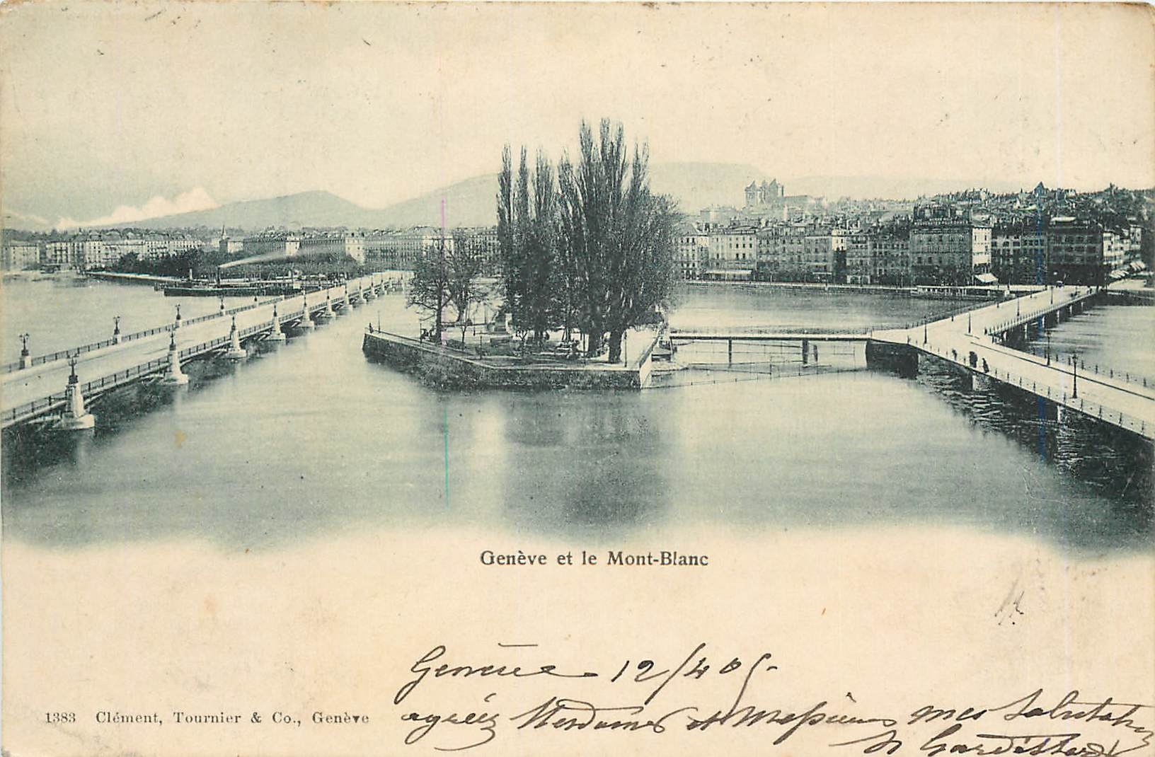 CPA GENEVE et le Mont-Blanc 