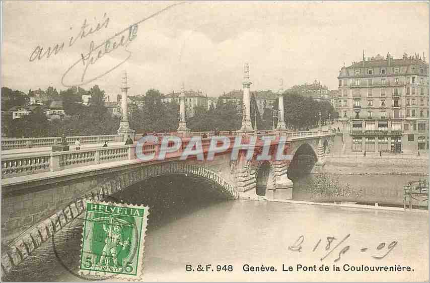 CPA Genève - Le Pont de la Coulouvrenière