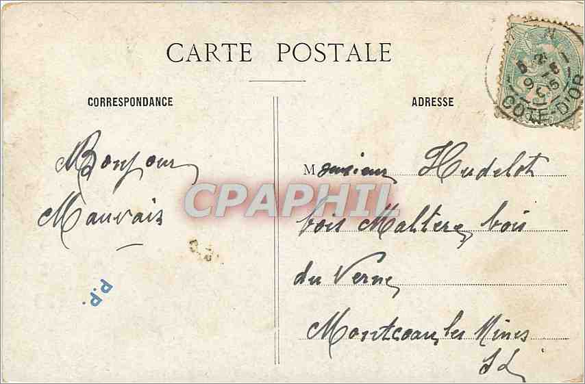 CPA Dijon Le Palais de Justice — Rückseite