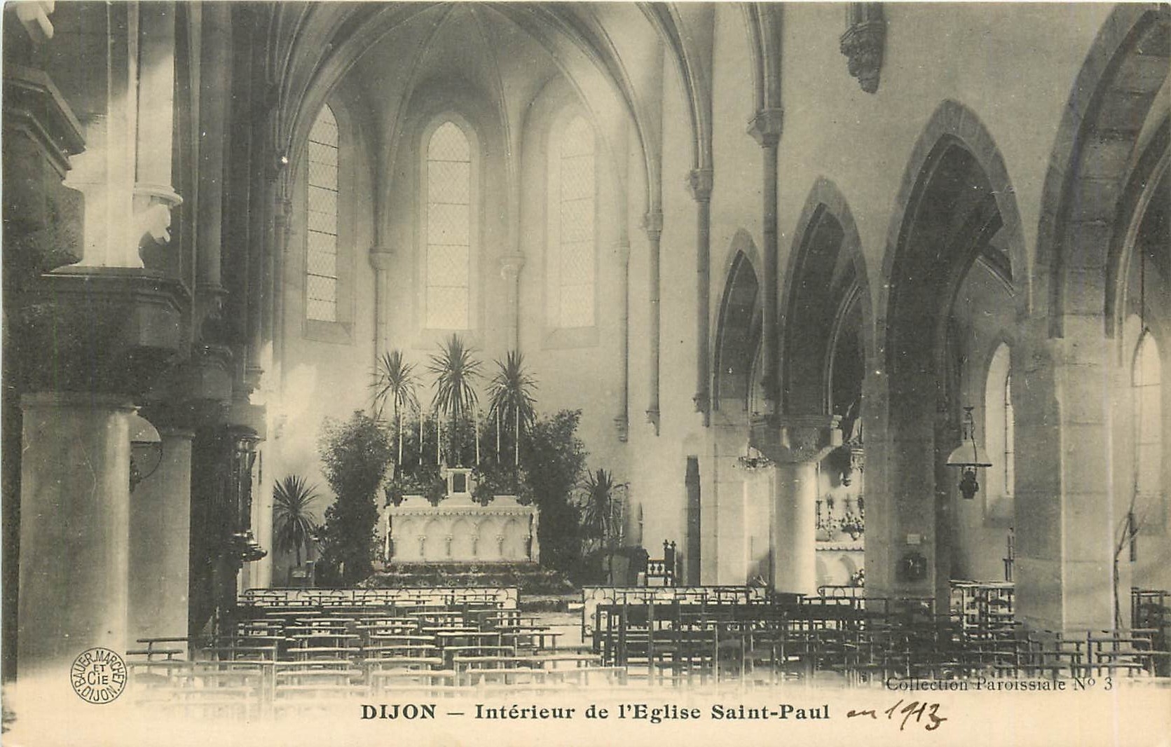 CPA Dijon Intérieur de l'Eglise Saint-Paul