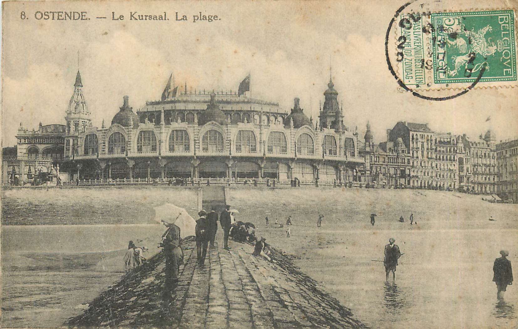 CPA Ostende Le Kursaal et la Palge