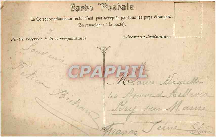 CPA Ostende Le Kursaal et la Palge — Rückseite