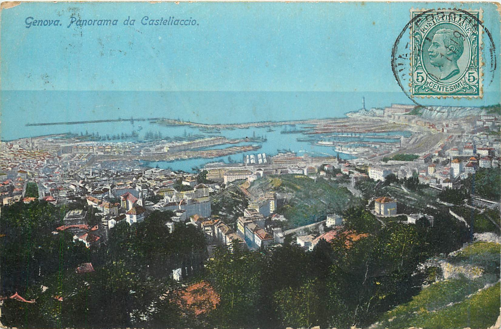 CPA Genova Panorama da Casteliaccio