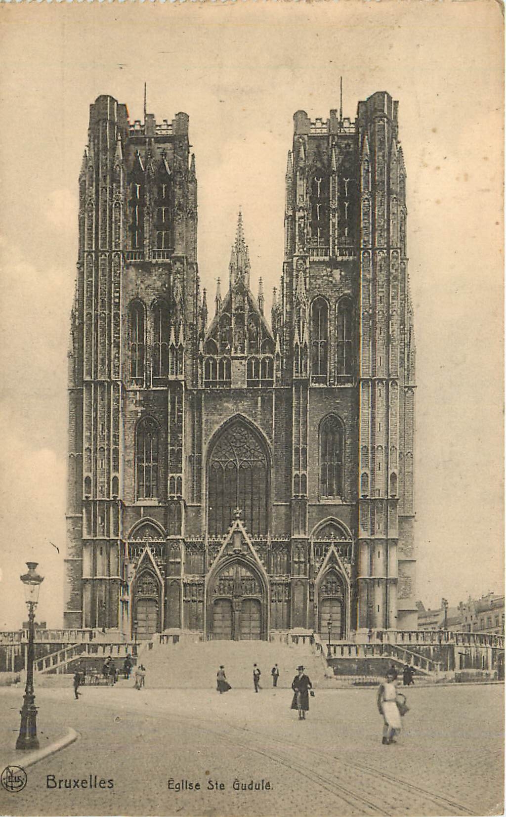 CPA Bruxelles Eglise Ste Gudule