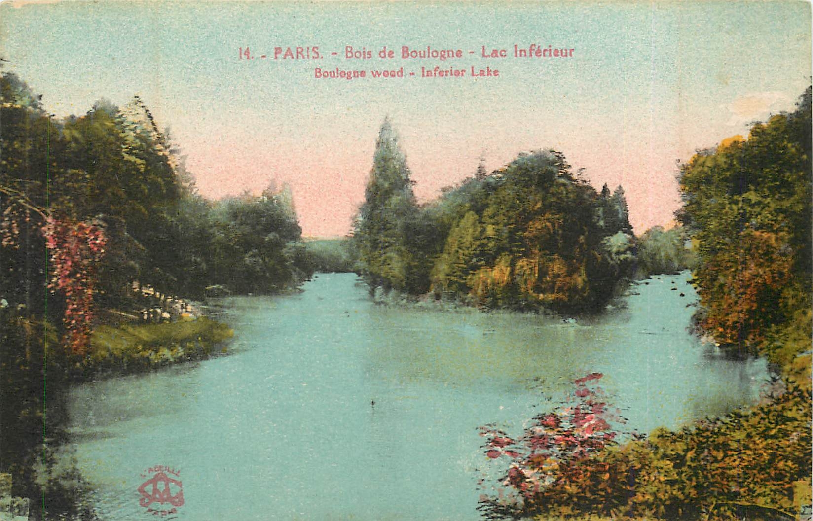 CPA Paris  Bois de Boulogne Le Lac inferieur
