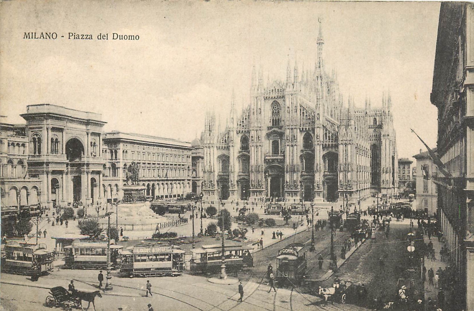 CPA MILANO - Piazza del Duomo Tramway