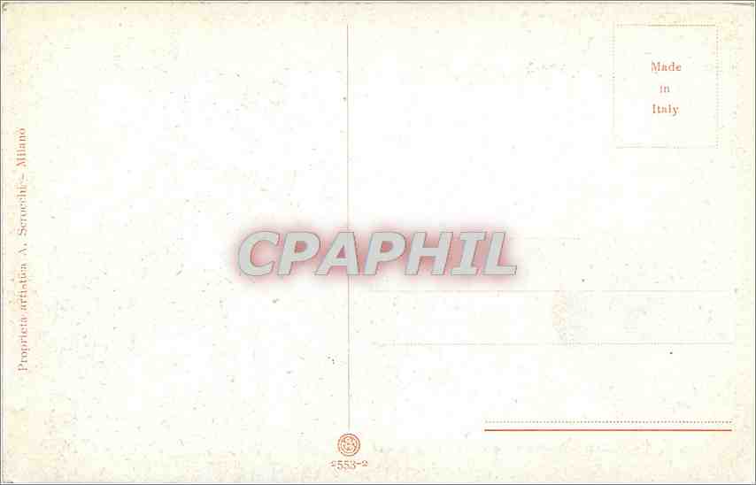 CPA MILANO - PROPRIETA artistita — Verso
