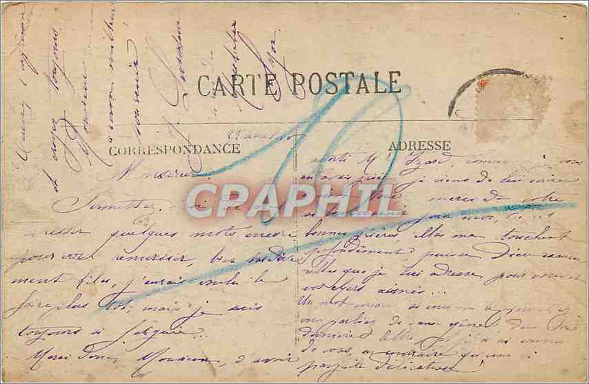CPA LYON Vue Generale prise de Fourvière — Verso
