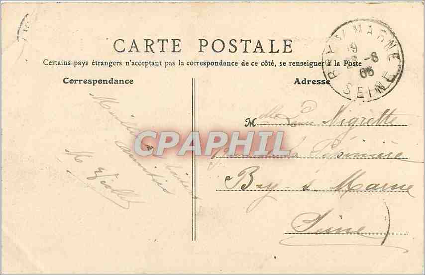 CPA Lyon Pont de la Boucle - Coteau Saint-Clair — Verso