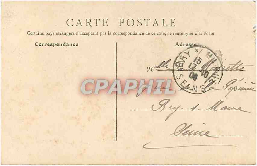 CPA Lyon Horloge de Nicolas Lippins — Verso