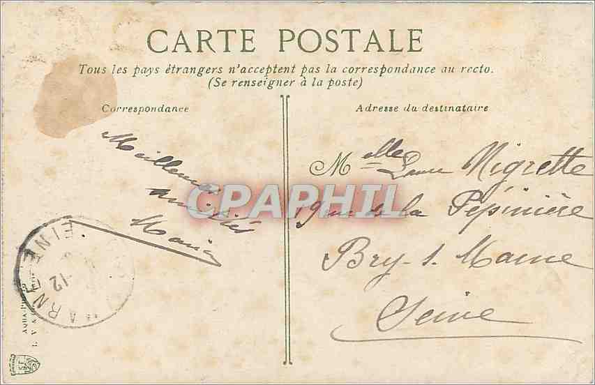CPA Lyon Le 8 Decembre — Verso