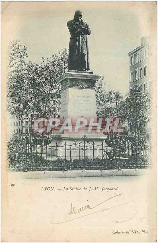 CPA Lyon - La Statue de J.-M. Jacquard