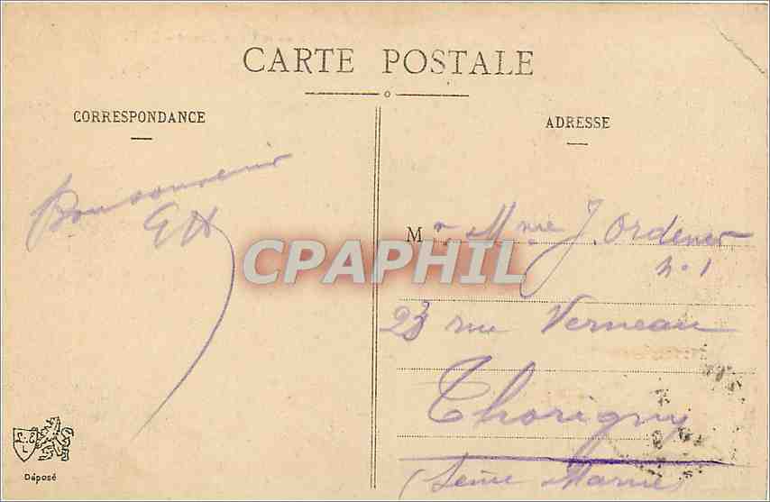 CPA Lyon Pont Morand - Quai St-Clair et Coteau de la Croix Rousse — Verso