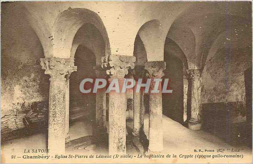 CPA Chambery Eglise St-Pierre de Lemenc - Le Baptistere de la Crypte