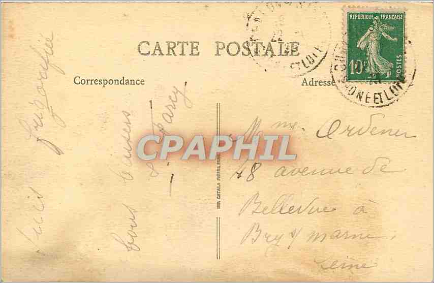 CPA Chambery Eglise St-Pierre de Lemenc - Le Baptistere de la Crypte — Rückseite