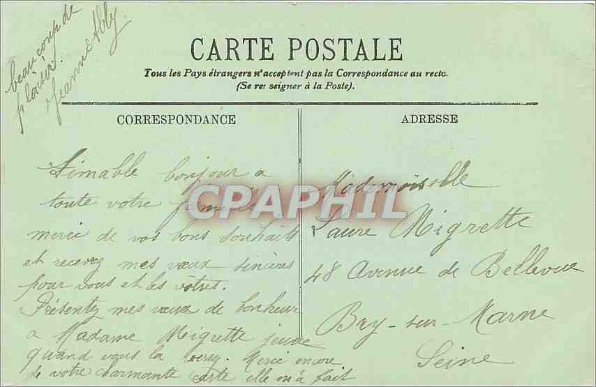 CPA Rouen - La cote Sainte-Catherine Bateaux — Verso