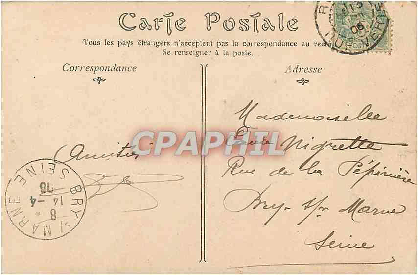 CPA Rouen - Voute de la Grosse Horloge — Verso