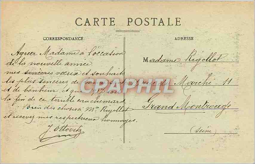 CPA Lyon Le Grand Theatre — Verso