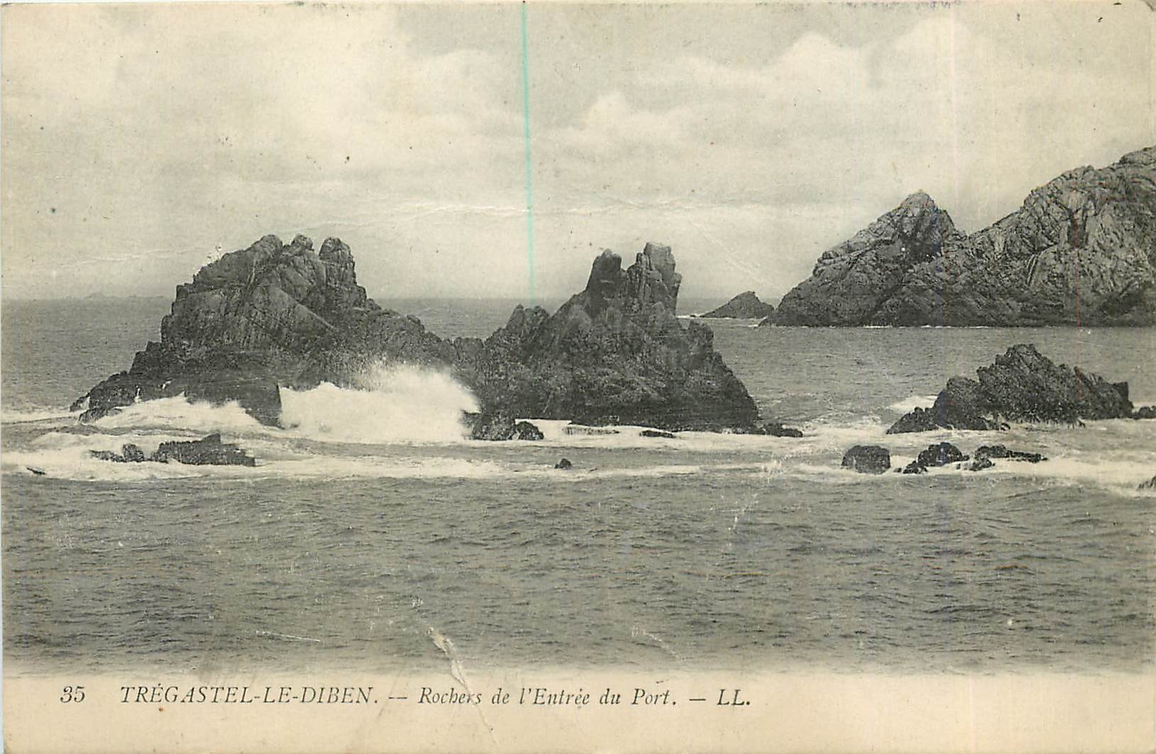 Tré Gastel-le-Diben — Ansicht der Felsen am Hafen-Eingang — LL. — N° 35