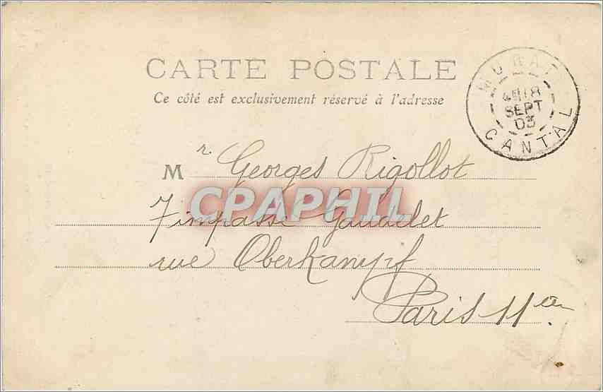 CPA L'Auvergne la Cascade du Pas de la Cere — Rückseite
