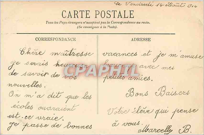CPA Avignon N. D. des Doms et la Tour Campana — Rückseite
