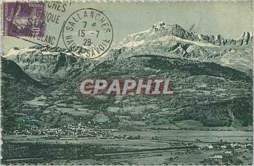 CPA Sallanches - Les Quatre Tetes et le mont Fleury
