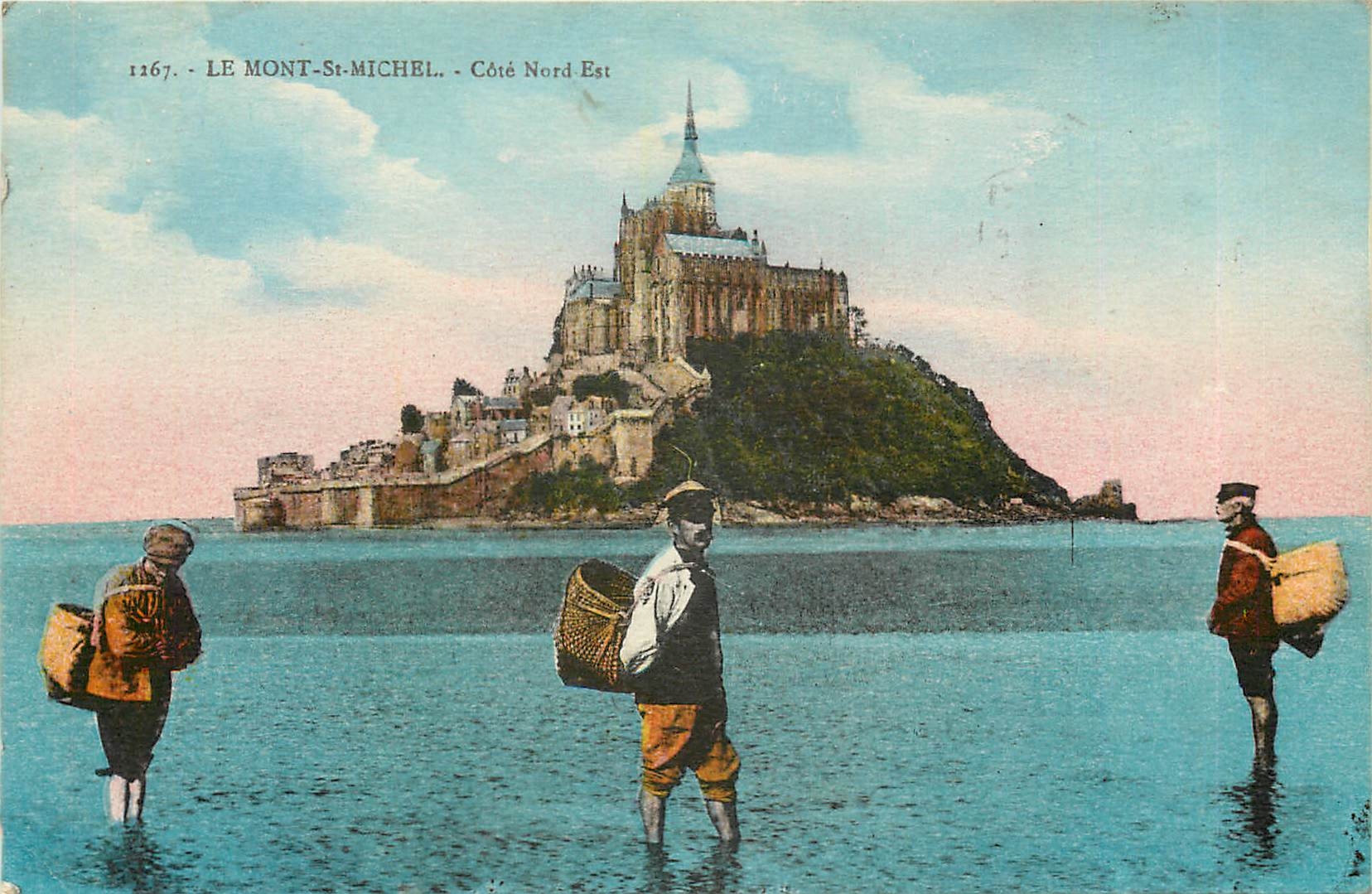 CPA Le Mont St Michel Cote Nord Est  Peche Pecheur