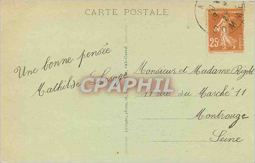 CPA Ault Coup de mer sur le Casino  — Back