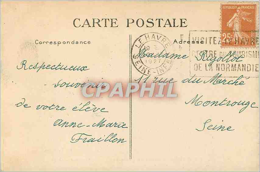 CPA Le Havre Bassin du Commerce Bateaux — Rückseite
