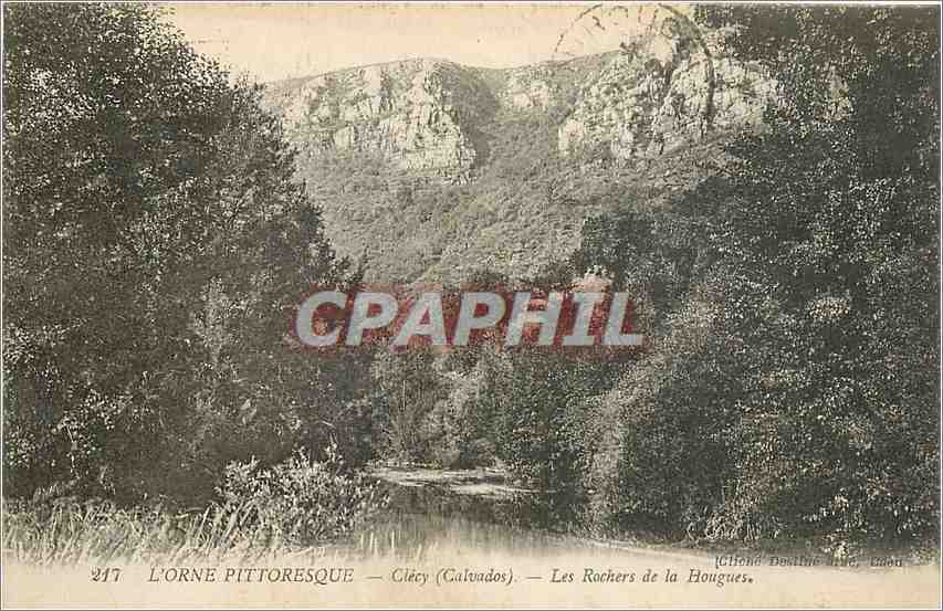 CPA L'Orne Pittoresque Clecy Calvados Les Rochers de la Hougues 