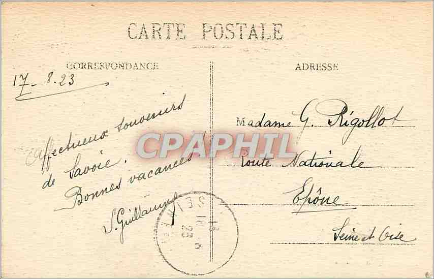 CPA Chamonix Mer de Glace  — Rückseite