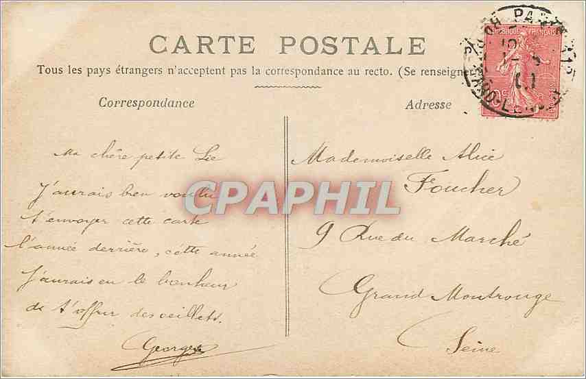 Jeune femme en robe à volants et fleurs — B.C.I. n° 577 — Reverso