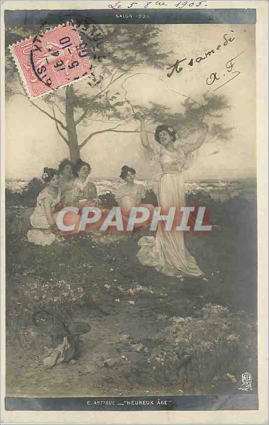 CPA E Artique Heureux Age Salon 1903