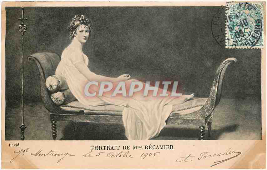 CPA Portrait de Mme Recamier