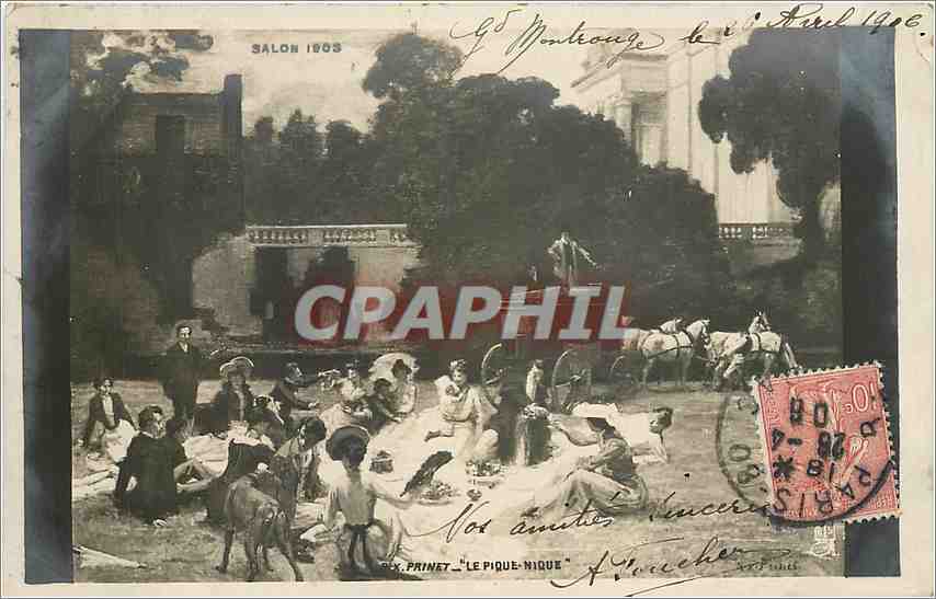 CPA Prinet Le Pique Nique Salon 1903