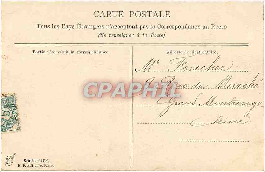 CPA Bonne Annee — Rückseite
