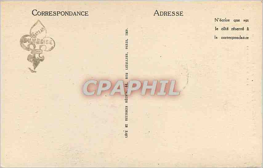 CPA Amboise -La Chapelle du Château et la Tour des Voitures — Rückseite