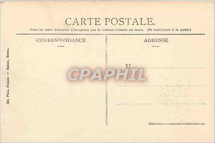 CPA Geneve Jardin Anglais — Verso