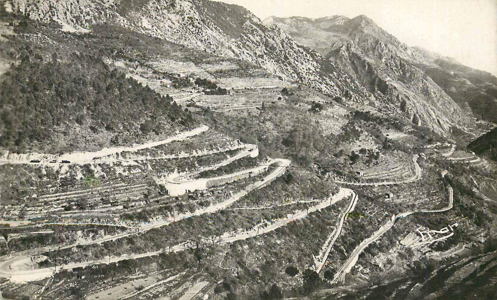 CPA Env. de Sospel les Lacets du Col de Castillon
