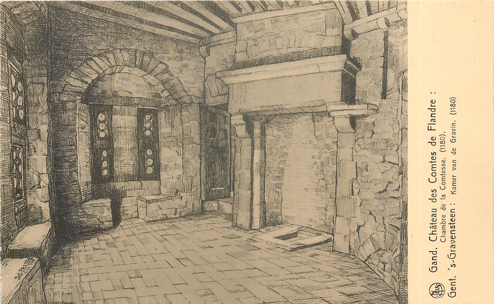 CPA Château des Comtes de Flandre:  Chambre de la Comtesse