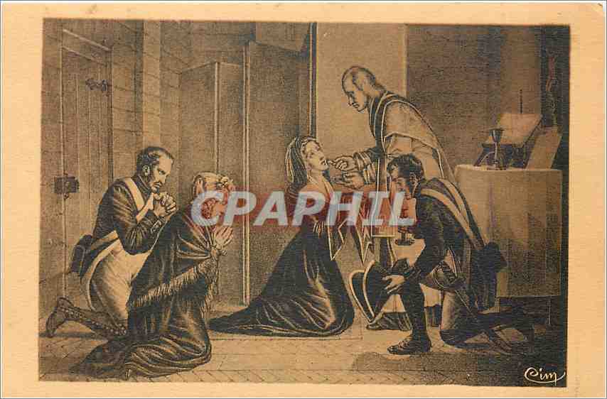CPA Paris - Conciergerie Derniere communion de la Reine dans le dernier Cachot