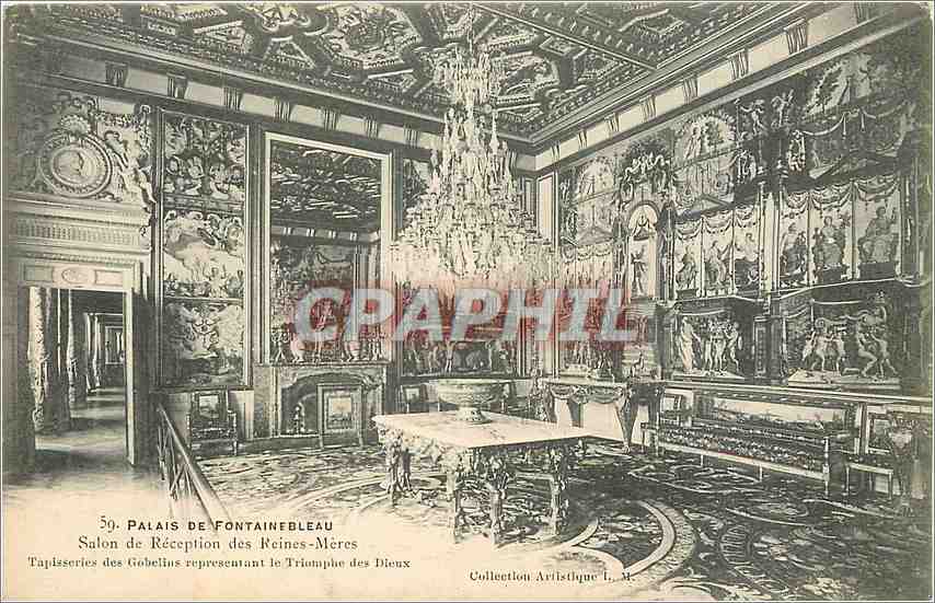 CPA Palais de Fontainebleau  Salon de Reception des Reines-Meres