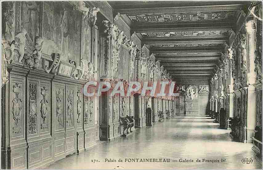 Schloss FONTAINEBLEAU — Galerie von François I — Verlag FLD, Nr. 2714